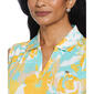 Womens Rafaella&#174; Sleeveless Floral Ribbed Polo - image 5