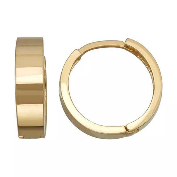 Candela 14kt. Gold 3x12mm Huggie Hoop Earrings - image 