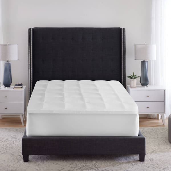 Bodipedic&#8482; 4in. Hybrid Foam & Fiber Mattress Topper