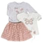 Girls (4-6x) Little Lass® 3pc. Butterfly Top/Tee & Skort Set - image 2
