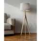 HomeRoots 59in. Solid Wood Tripod Floor Lamp With Empire Shade - image 3