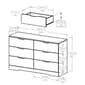 South Shore Holland 6-Drawer Double Dresser - Grey - image 5