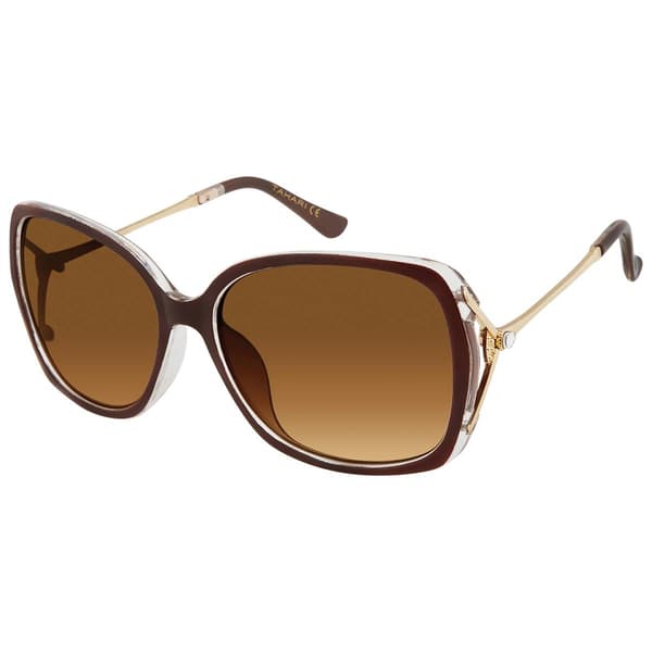 Womens Tahari Vented Metal Round Temple Sunglasses - image 