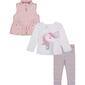 Toddler Girl Kids Headquarters 3pc. Unicorn Puffer Vest Set - image 1