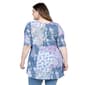 Plus Size 24/7 Comfort Apparel Paisley Elbow Sleeve V-Neck Top - image 3