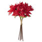 K&K Interiors Real Touch Red Poinsettia Stem - image 1
