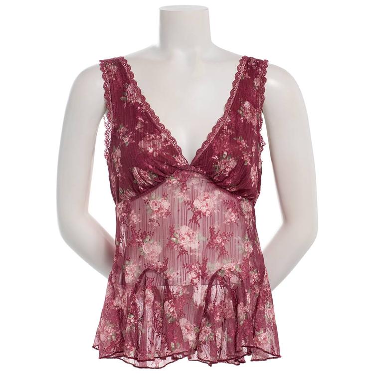 Juniors Madden Girl Flutter Stretch Lace V-Neck Tie Back Tank Top