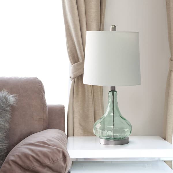 Lalia Home Classix 23.25in. Ripple Curvy Colored Glass Table Lamp