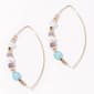 Ashley Cooper(tm) Purple & Blue Mixed Bead Hoop Earrings - image 1