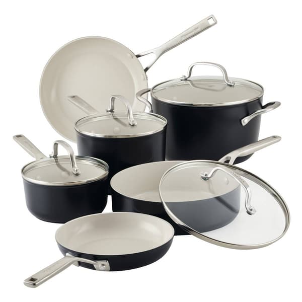 KitchenAid&#174; 10pc. Hard Anodized Ceramic Nonstick Pots & Pans Set