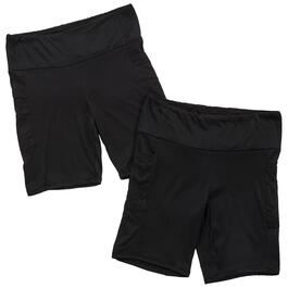 Juniors Eye Candy 2pk. Peached 8in. Cell Phone Pocket Bike Shorts