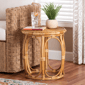 bali & pari Jayana Natural Rattan Round End Table - image 7
