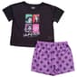 Girls K-Pop Demon Hunters Graphic Tee & Shorts Pajama Set - image 2