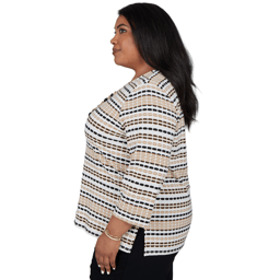 Plus Size Alfred Dunner Cityscape Biadere Stripe Blouse