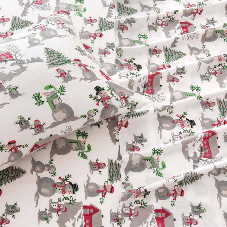 Freshfolds Cotton Winter Wonderland 4pc. Flannel Sheet Set