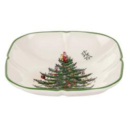 Spode Christmas Tree Sculptured Square Dish