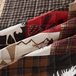 FreshFolds Matthew 3pc. Reversible Red Patchwork Quilt Set
