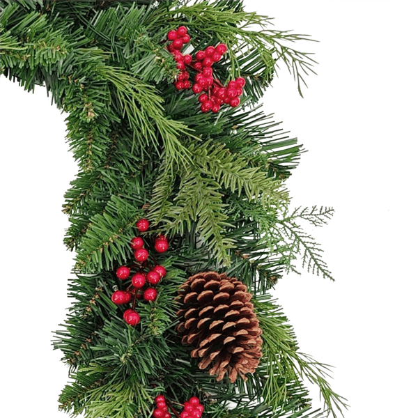 Puleo International 9ft. Pre-Lit Adorned Garland