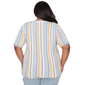 Plus Size Alfred Dunner Out Of The Blue Fringe Stripe Sweater - image 2