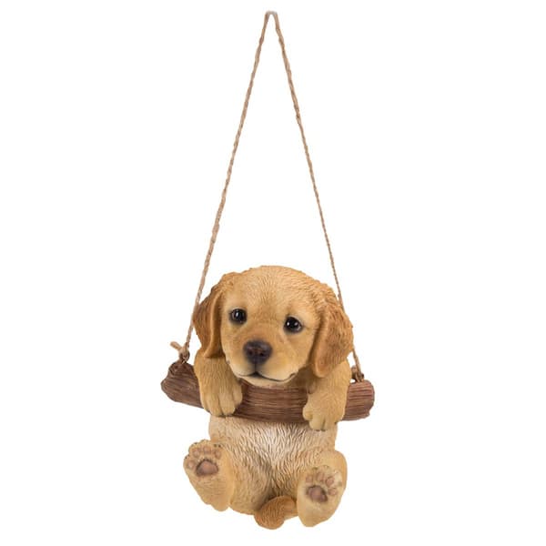 Hi-Line Gift Hanging Golden Retriever Puppy Statue - image 