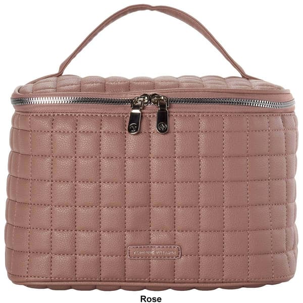 Adrienne Vittadini Quilted Train Cosmetic Case