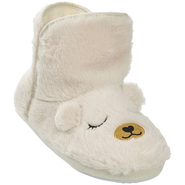 Womens Capelli New York Bear Faux Fur Bootie Slippers - image 
