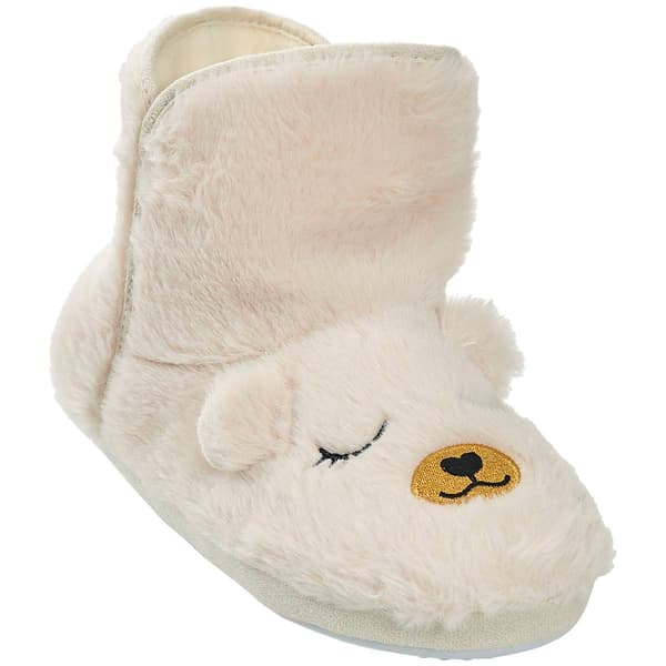 Womens Capelli New York Bear Faux Fur Bootie Slippers