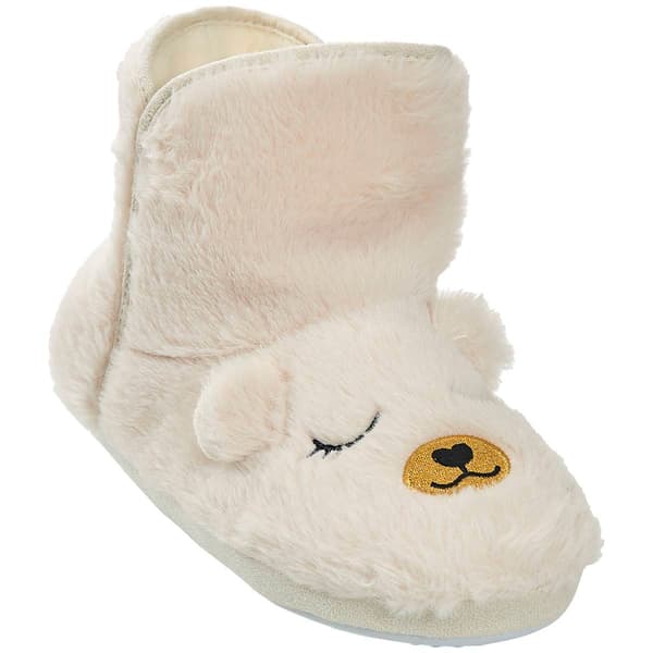 Womens Capelli New York Bear Faux Fur Bootie Slippers - image 