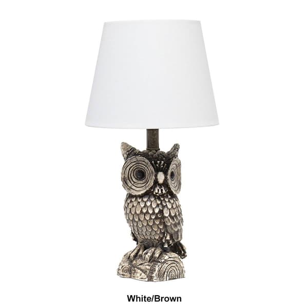 Simple Designs Woodland Gazing Night Owl Novelty Table Lamp