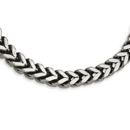 Mens Gentlemen's Classics(tm) Steel Heavy Wheat Chain Necklace