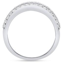 Nova Star® Sterling Silver Lab Grown Diamond Wave Ring