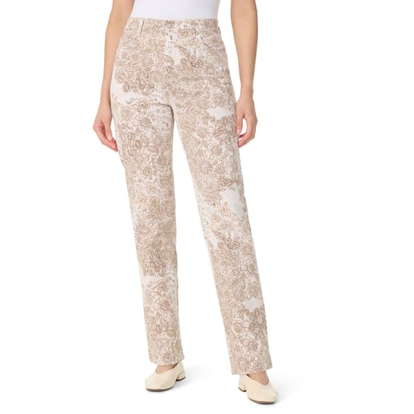 Petite Gloria Vanderbilt Amanda Garden Web 5-Pocket Jeans - Short - image 