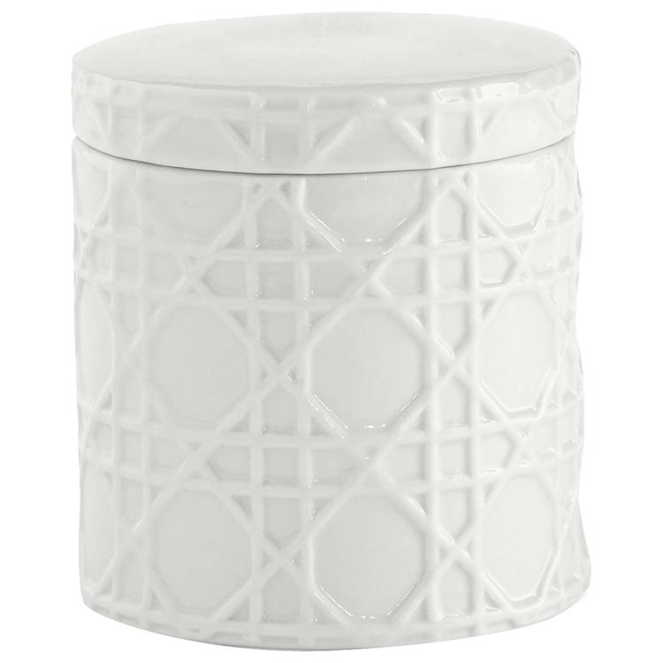 Cassadecor Wicker Bath Accessories - Cotton Jar