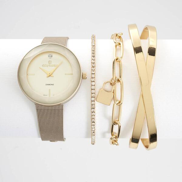 Daisy Fuentes Gold-Tone Art Deco Watch and Bracelet Set - DF182GD - image 