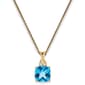 Gemstone Classics&#40;tm&#41; 14kt. Yellow Gold Blue Topaz Diamond Necklace - image 1