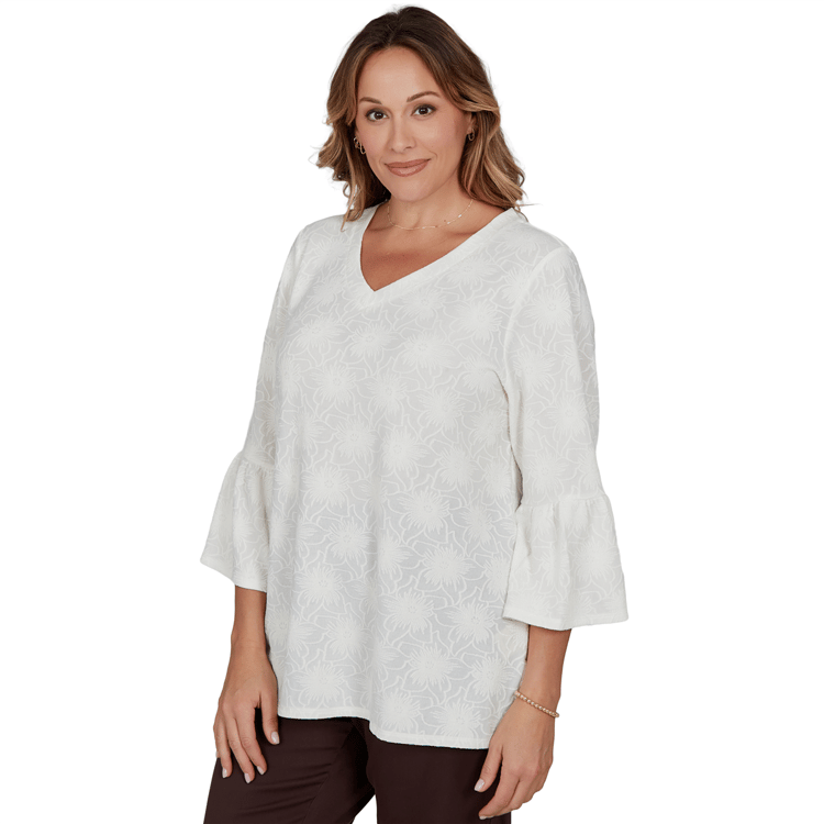 Plus Size Ruby Rd. Romance On The Ranch Medallion Floral Blouse