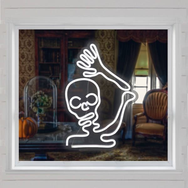Northlight Seasonal 15in. LED Neon Skeleton Window Silhouette