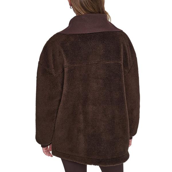 Womens DKNY Sport Zip Front Sherpa Jacket