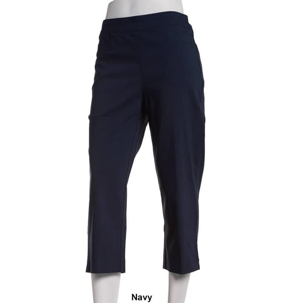 Petite Briggs Solid Millenium Basic Welt Pocket Capris