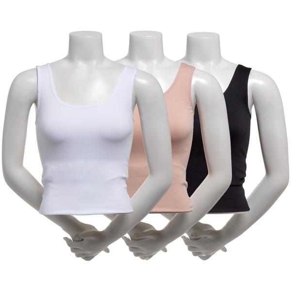Womens Skinnygirl 3pk. Seamless Shaping Tanks - SG7483-3PKAO - image 