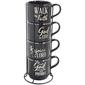 Set of 4 Walk by Faith 13oz. Stackable Mugs - image 1