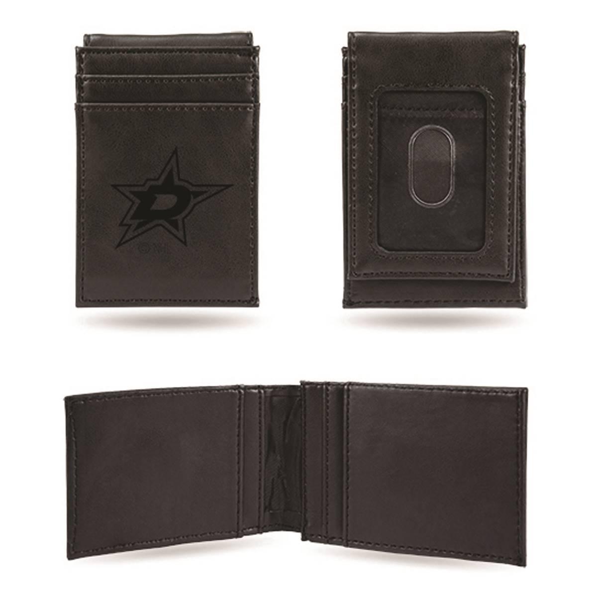 Mens NHL Dallas Stars Faux Leather Front Pocket Wallet
