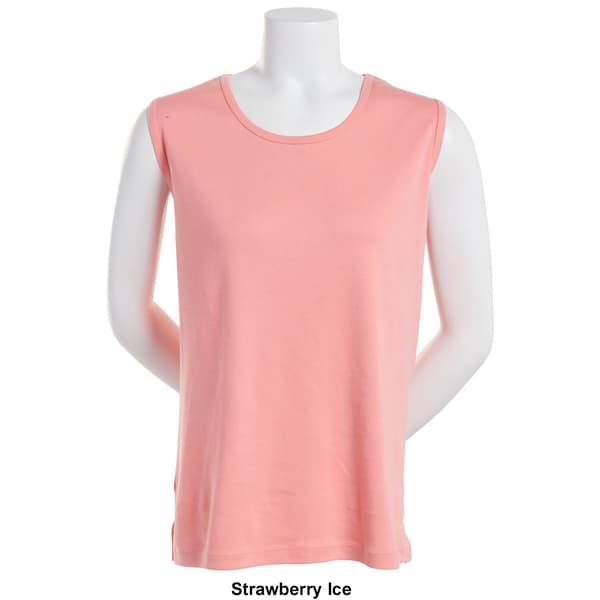Petite Hasting & Smith Basic Solid Round Neck Tank Top