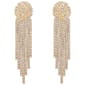 Jessica Simpson Pave Rhinestone Fringe Dangle Earrings - image 2