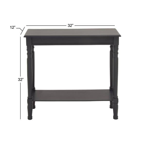 9th & Pike® Black Traditional Wood Console Table