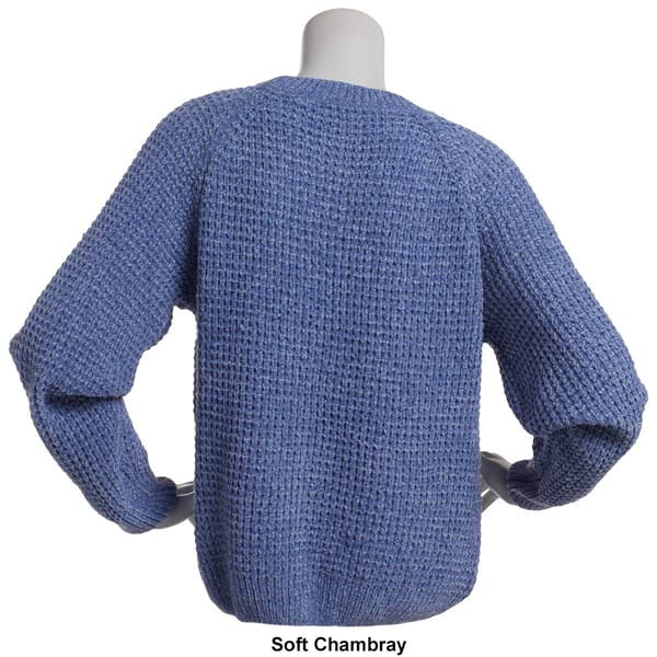 Plus Size Architect&#174; Long Sleeve Thermal Matte Chenille Sweater