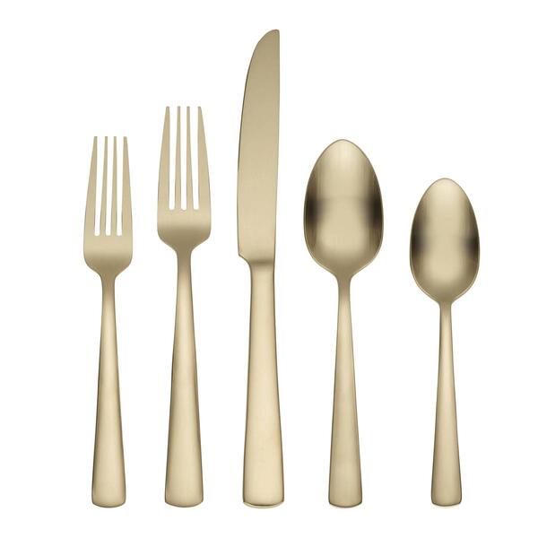 Oneida Aptitude Champagne Satin 20pc. Flatware Set - image 