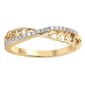 Diamond Classics(tm) 1/10ctw. Diamond Gold Plated Criss-Cross Ring - image 1