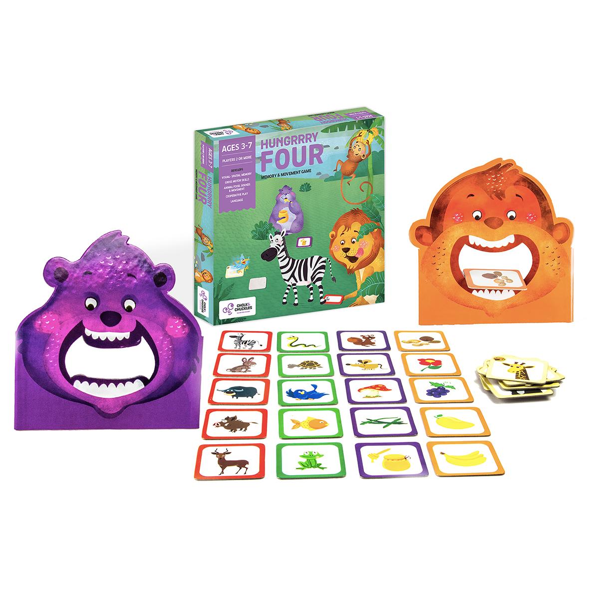 Chalk N Chuckles Hungrrry Four Memory Game