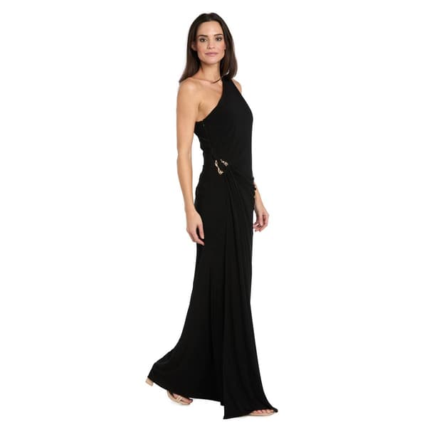 Womens R&M Richards Off the Shoulder Side Ruch Gown